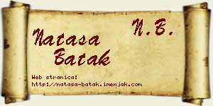 Nataša Batak vizit kartica